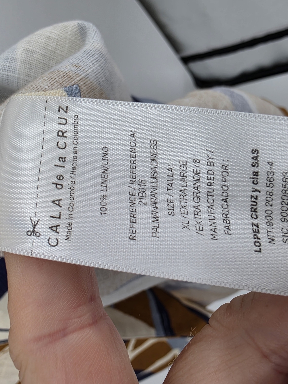 Cala de la Cruz Linen Tent Neutal Midi Dress Womens Xl Nwt - Picture 8 of 8